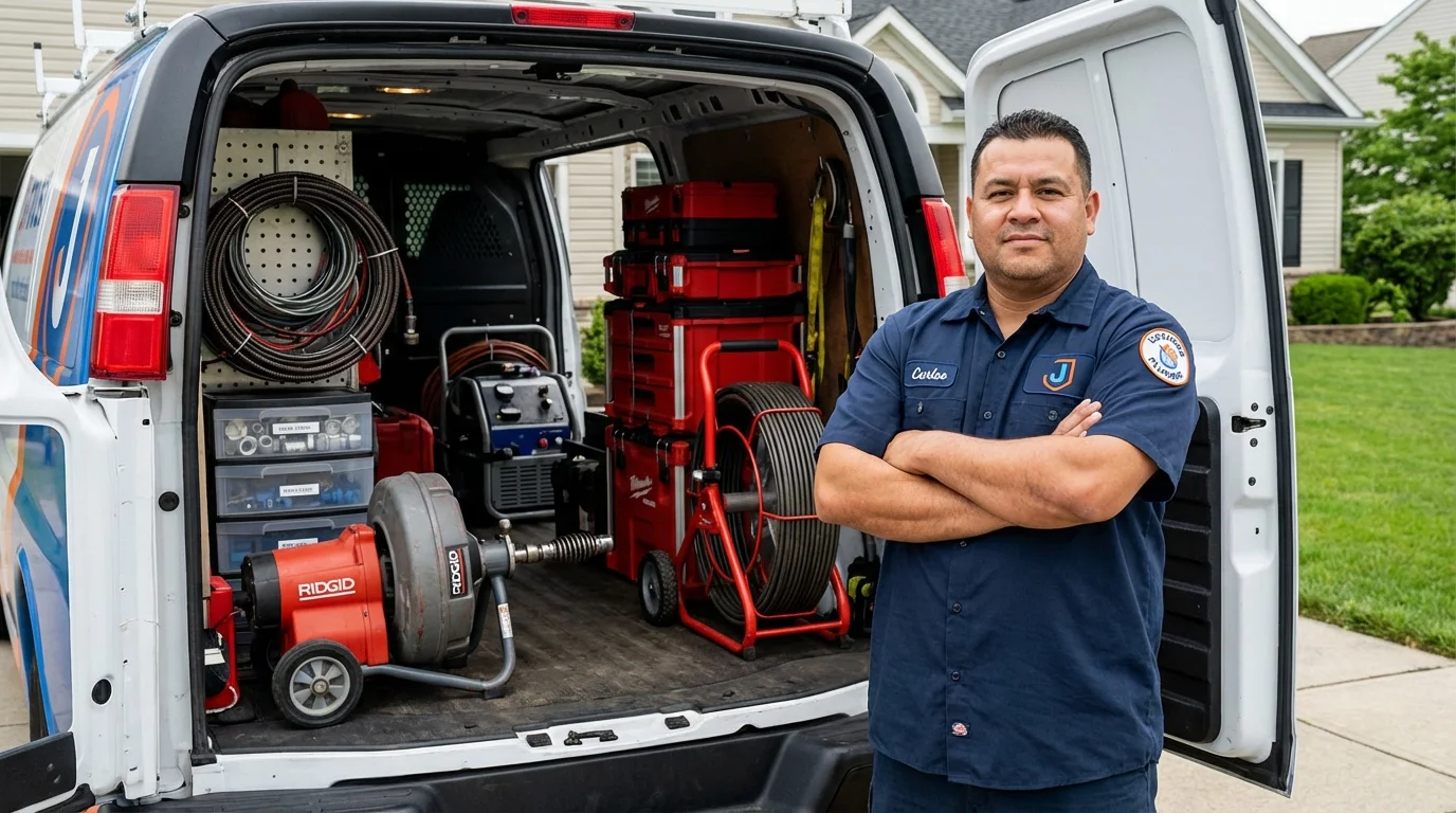 Professional drain cleaning equipment and Johns Plumbing LLC plumber in Pleasant Grove