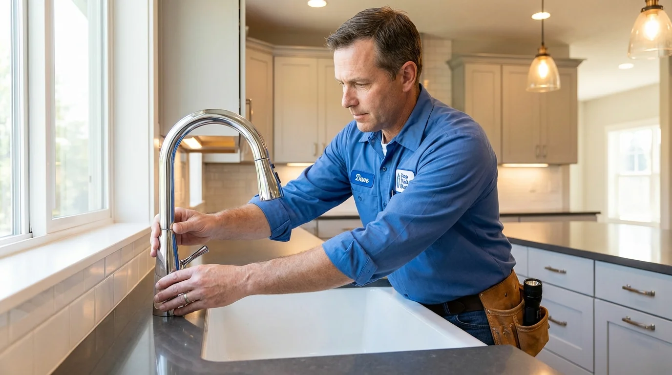 Kitchen faucet installation by Johns Plumbing LLC in Pleasant Grove